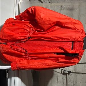 Vibrant Red Windbreaker Jacket